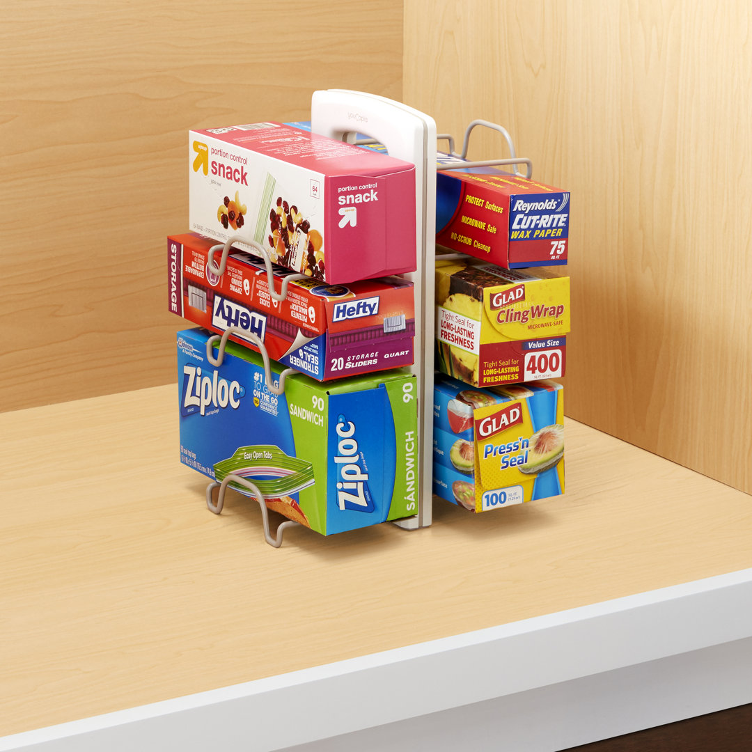 YouCopia® WrapStand® Kitchen Wrap Foil and Bag Caddy, Adjustable Rack